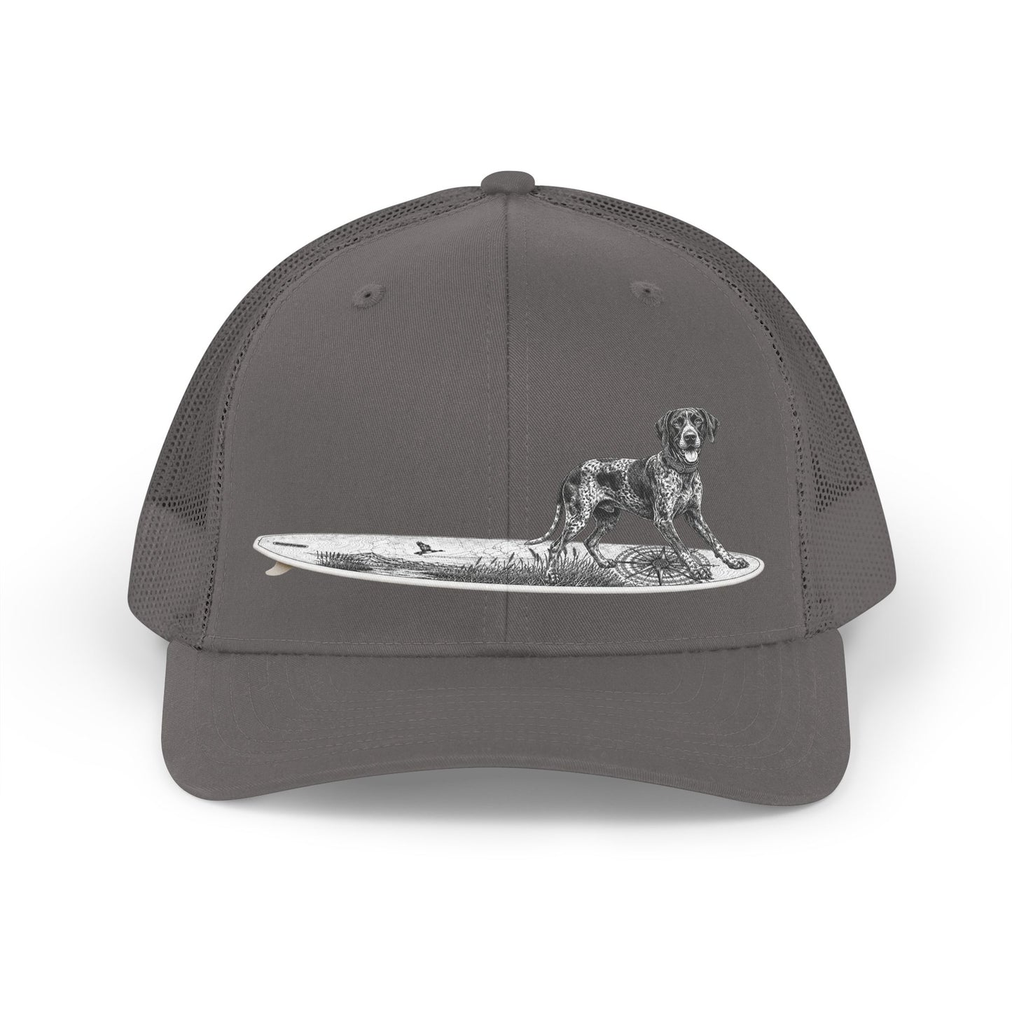 German Shorthaired Pointer Point Break Surfboard Trucker Hat