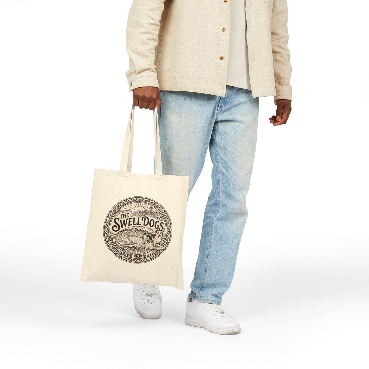 Corgi Swell Dogs Beach Tote