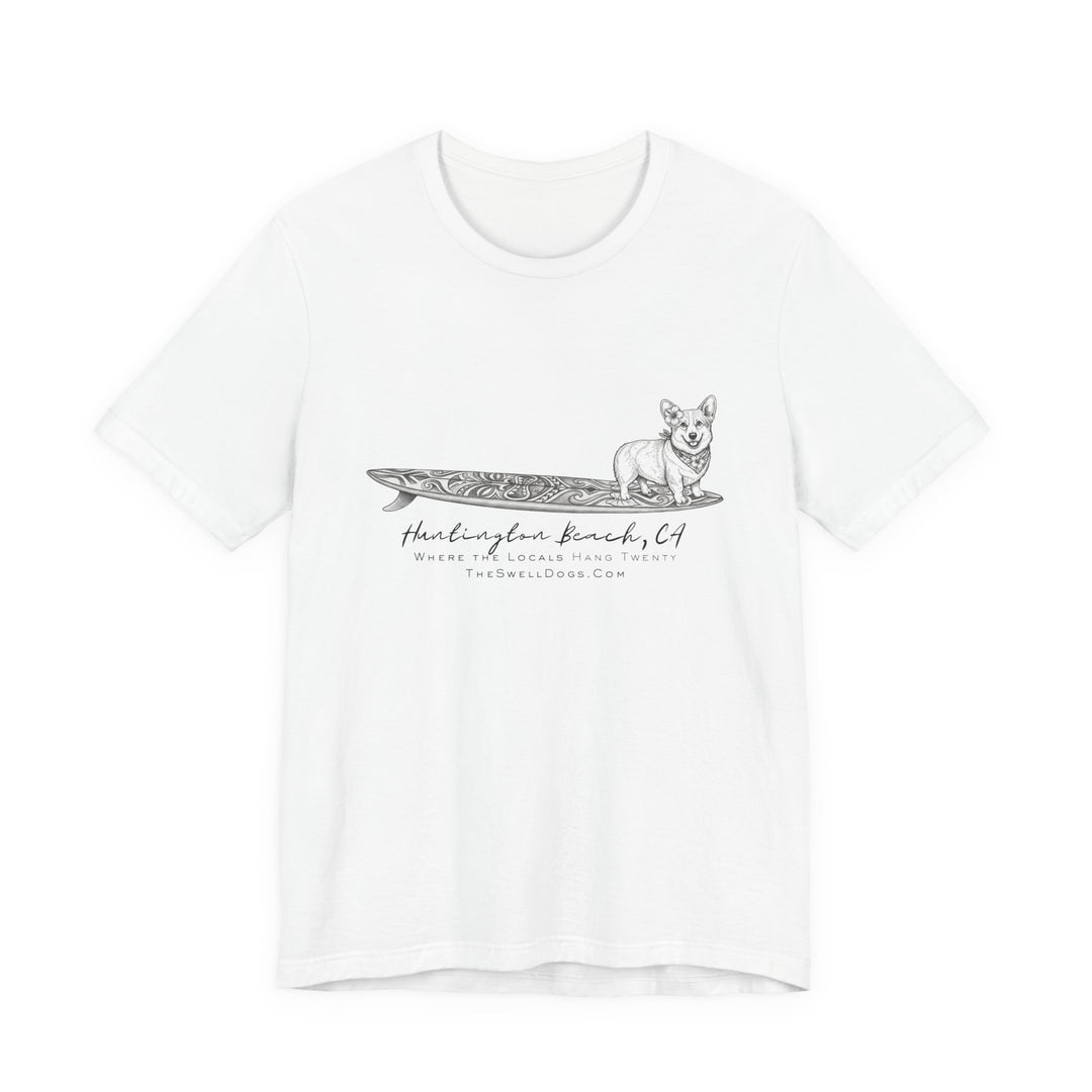 Corgi Tiki Surfboard HB Edition T-shirt