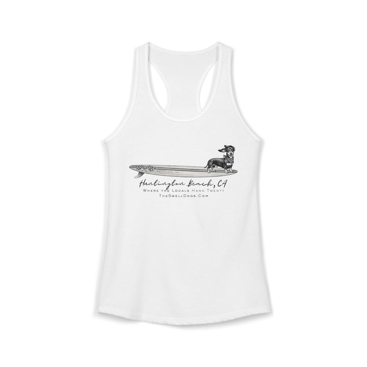 Dachshund Racing Flags HB Edition Racerback Tank