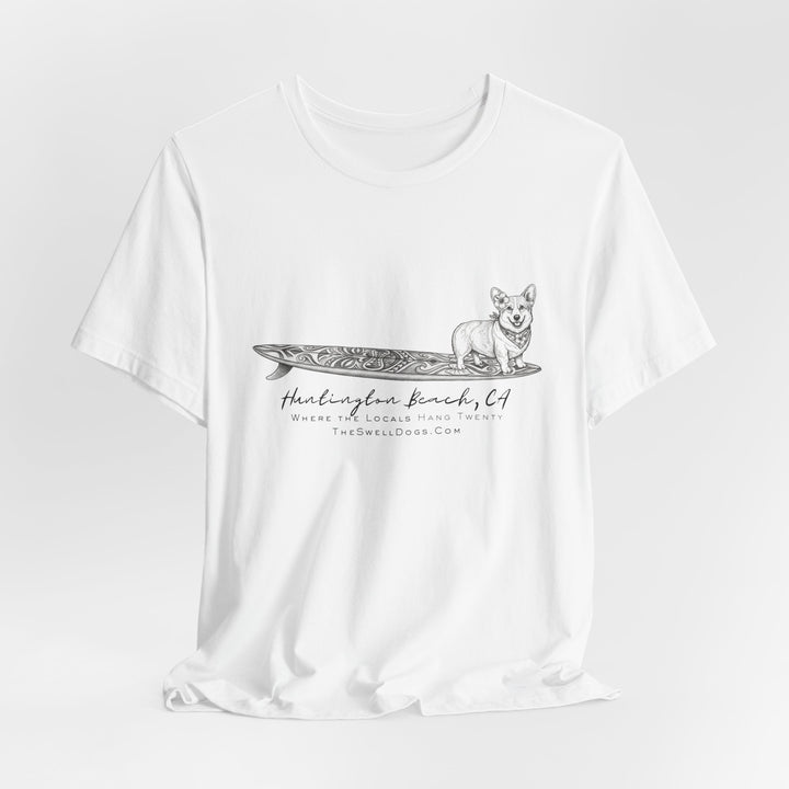 Corgi Tiki Surfboard HB Edition T-shirt