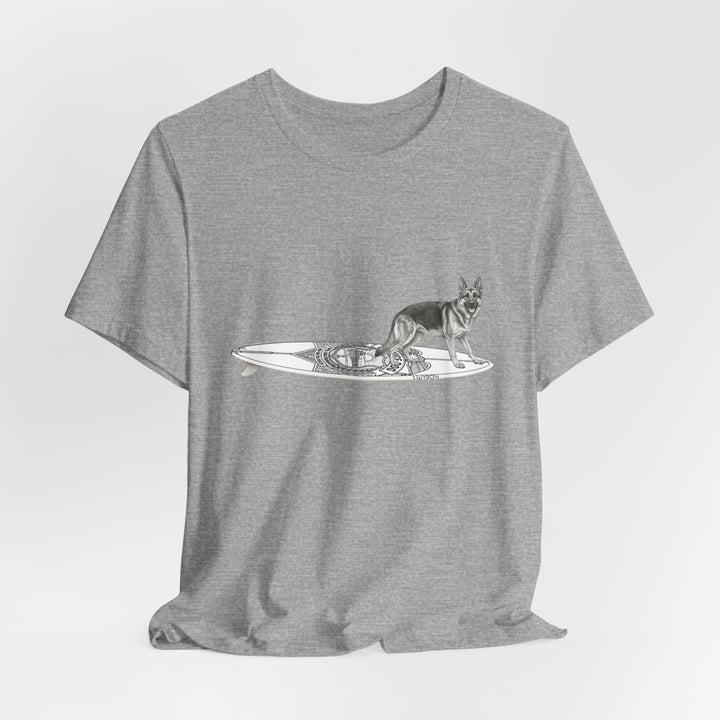 German Shepherd Service Dog Surfboard T-Shirt