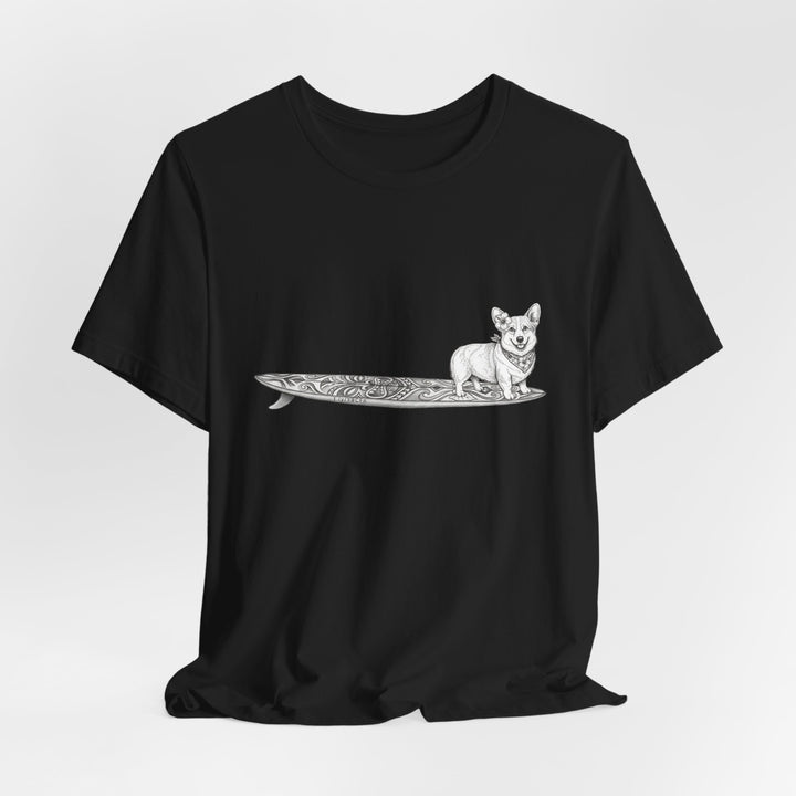 Corgi Tiki Surfboard T-shirt