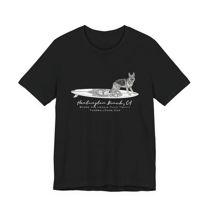 German Shepherd Service Dog Surfboard HB Edition T-Shirt