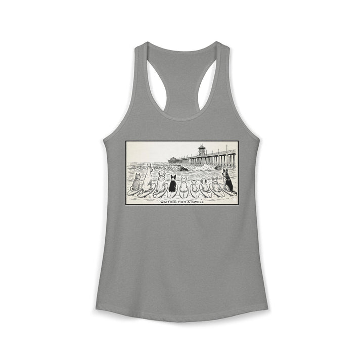 Waiting for a Swell Racerback Tank