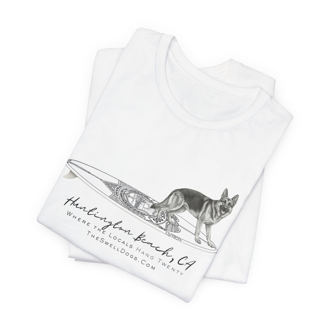 German Shepherd Service Dog Surfboard HB Edition T-Shirt