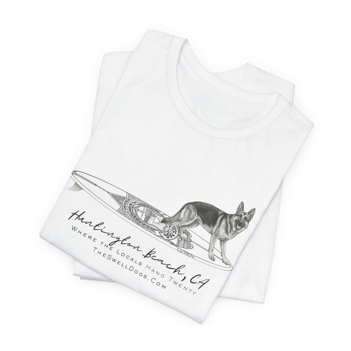 German Shepherd Service Dog Surfboard HB Edition T-Shirt