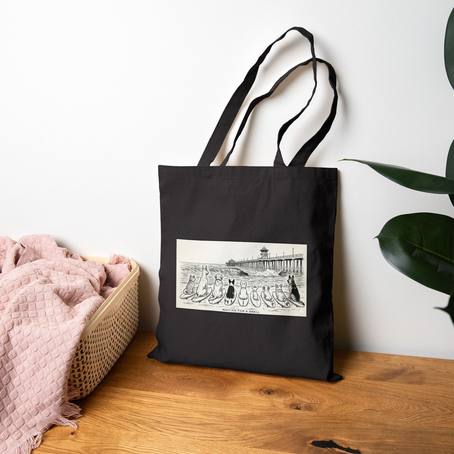 Waiting for a Swell Heat One Beach Tote