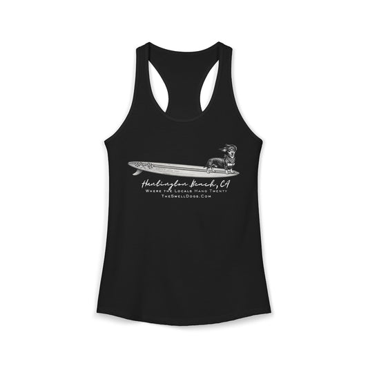Dachshund Racing Flags HB Edition Racerback Tank