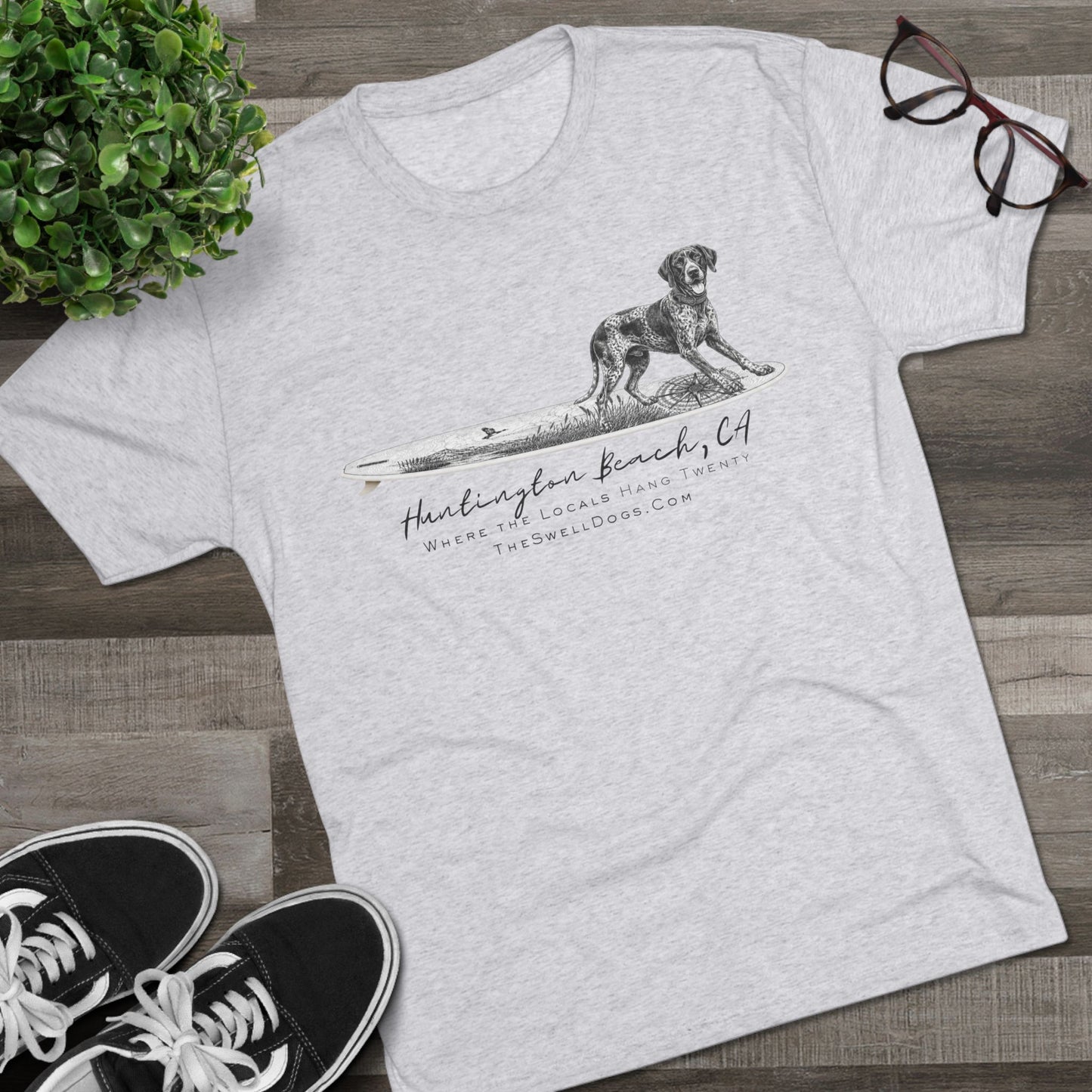 German Shorthaired Pointer Point Break Surfboard HB Edition T-Shirt