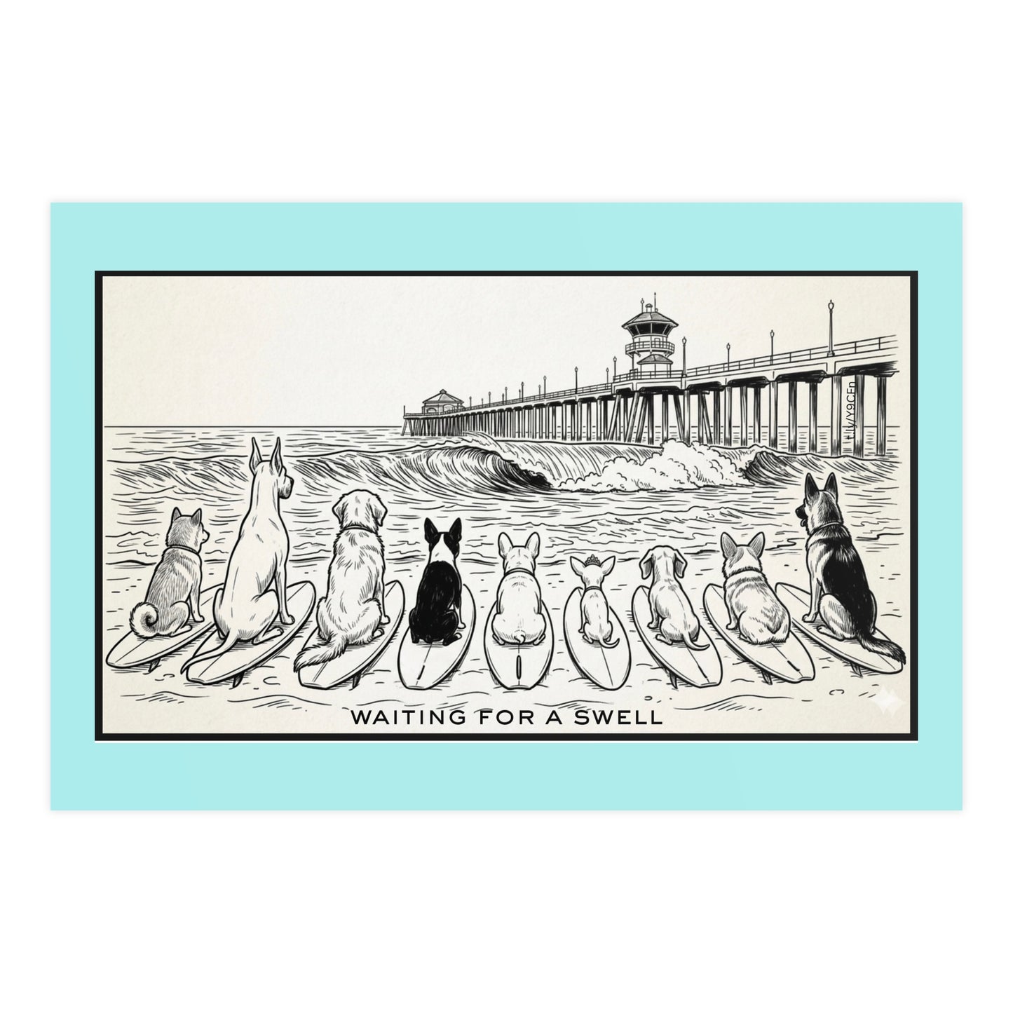 Waiting for a Swell Heat One Matte Art Poster