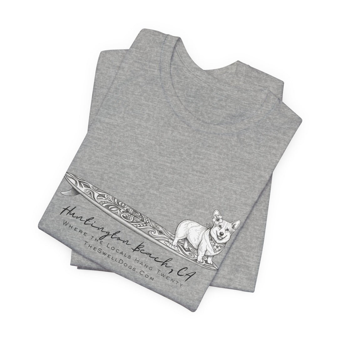 Corgi Tiki Surfboard HB Edition T-shirt