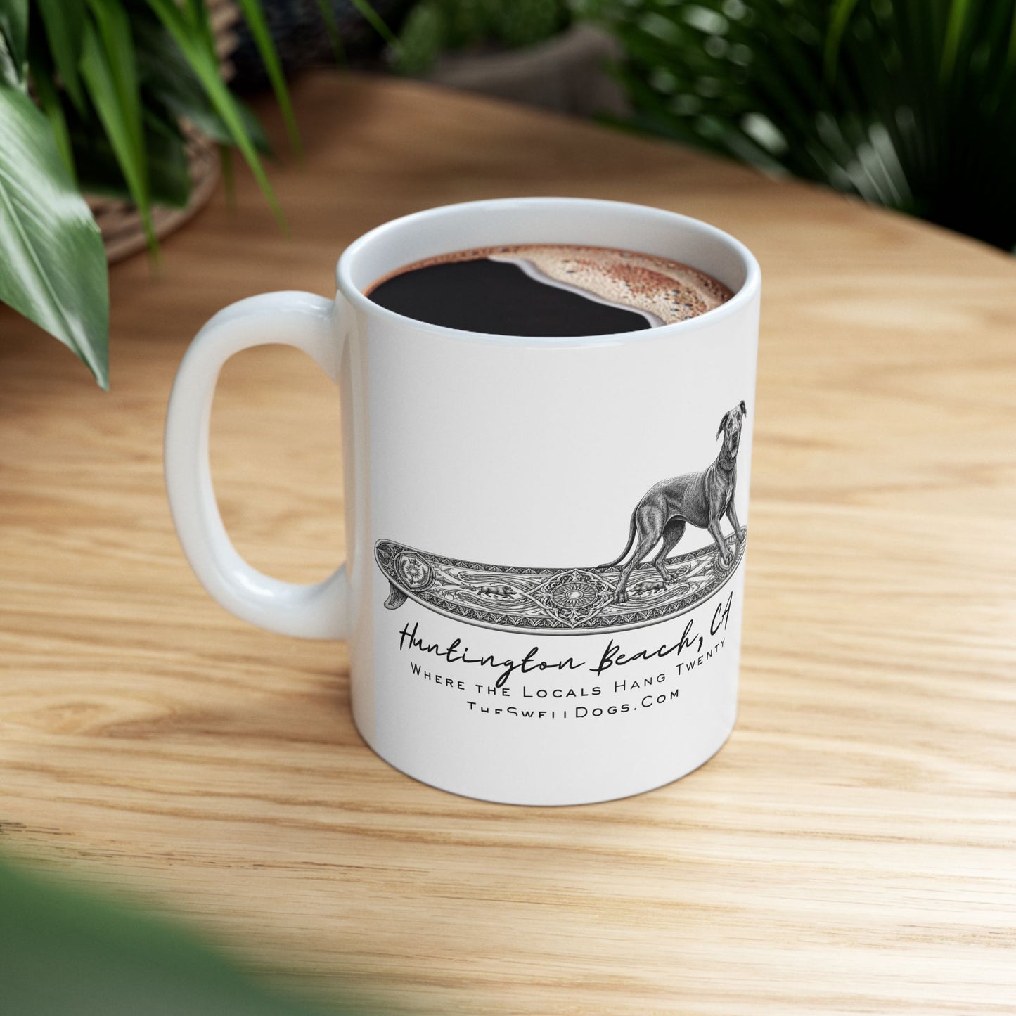 Great Dane Apollo Tide Surfboard HB Edition 11 oz Coffee Mug