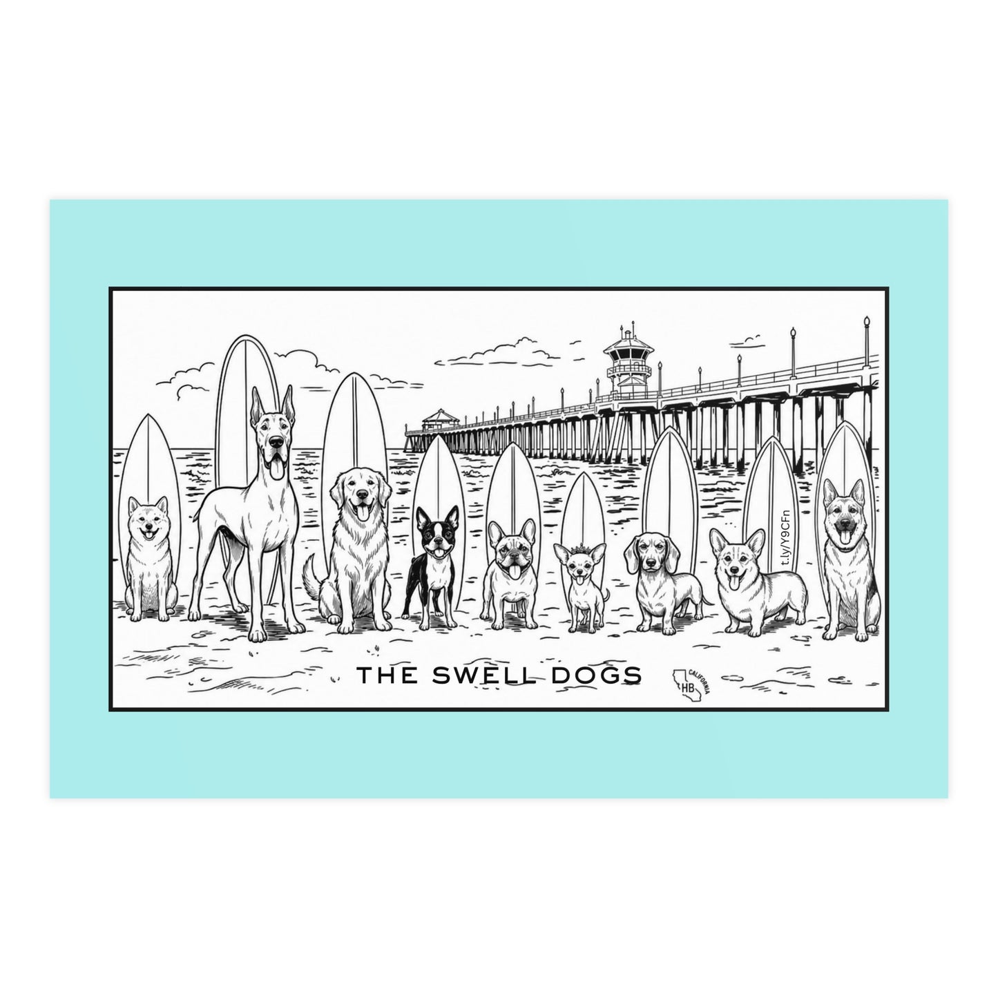 The Swell Dogs Heat One Matte Art Poster