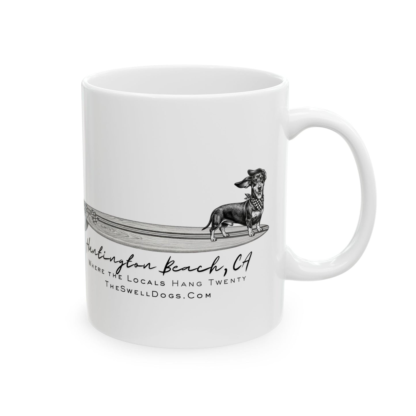 Dachshund Racing Flags HB Edition 11 oz Coffee Mug