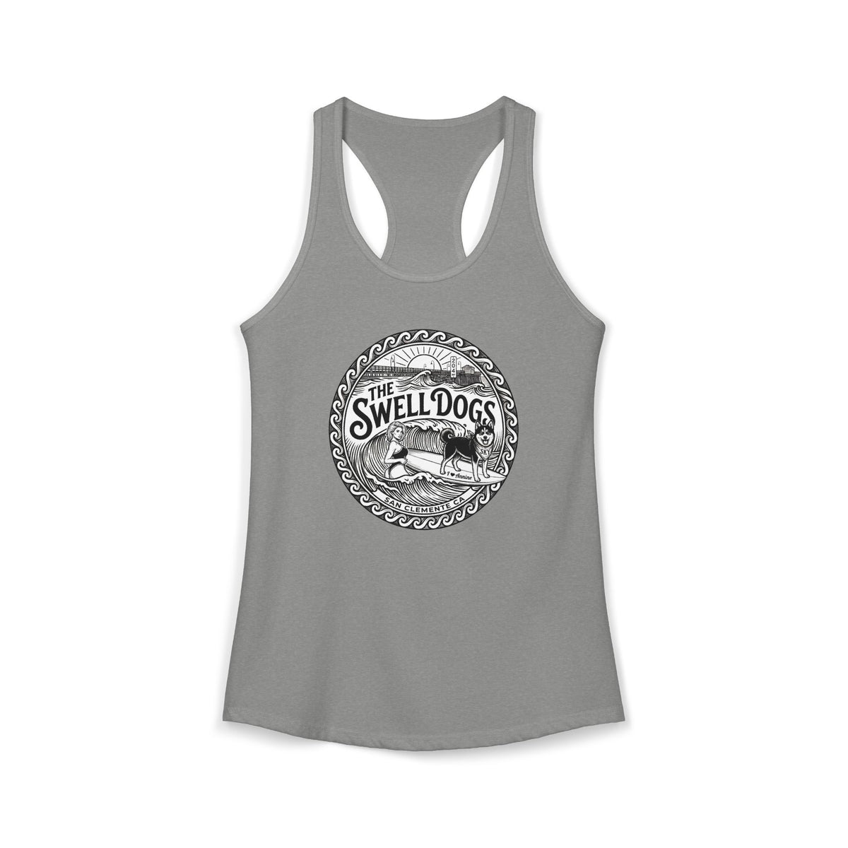 Annine and Sky Swell Dogs Racerback Tank