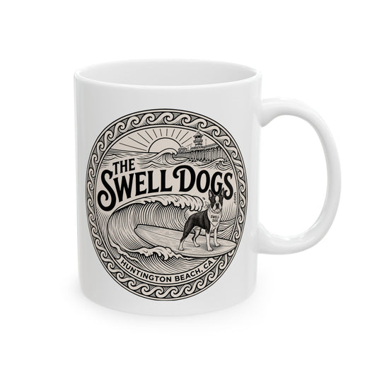 Boston Terrier Swell Dogs 11oz Coffee Mug