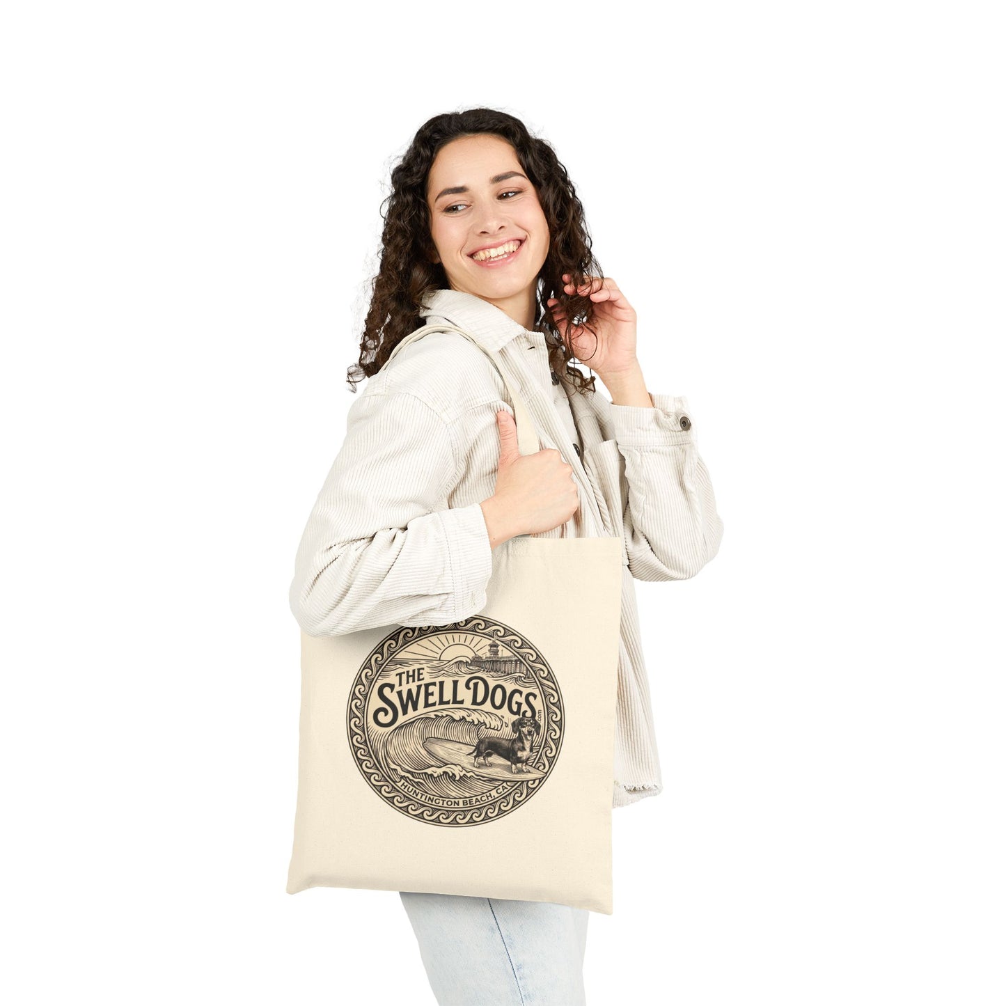 Dachshund Swell Dogs Beach Tote