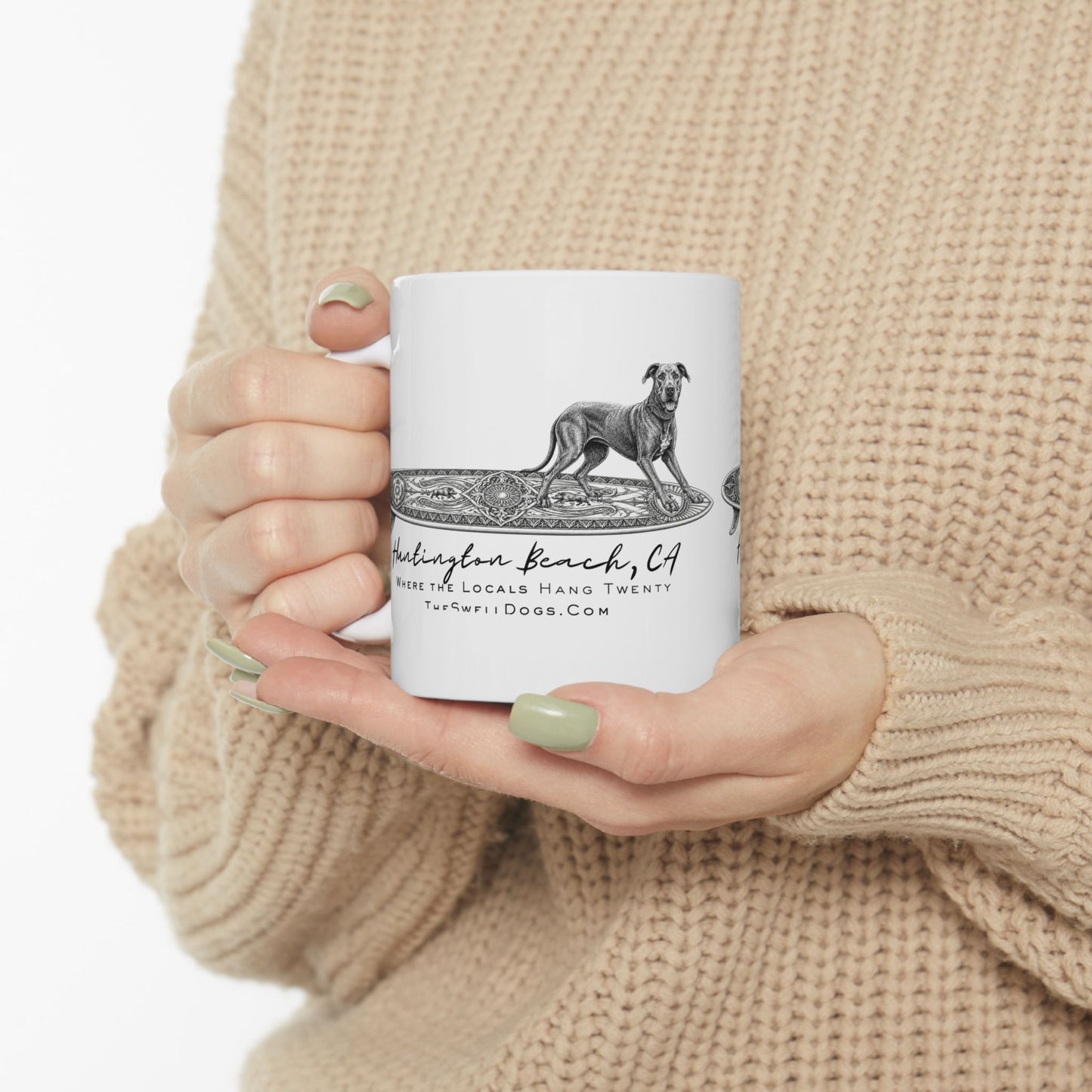 Great Dane Apollo Tide Surfboard HB Edition 11 oz Coffee Mug