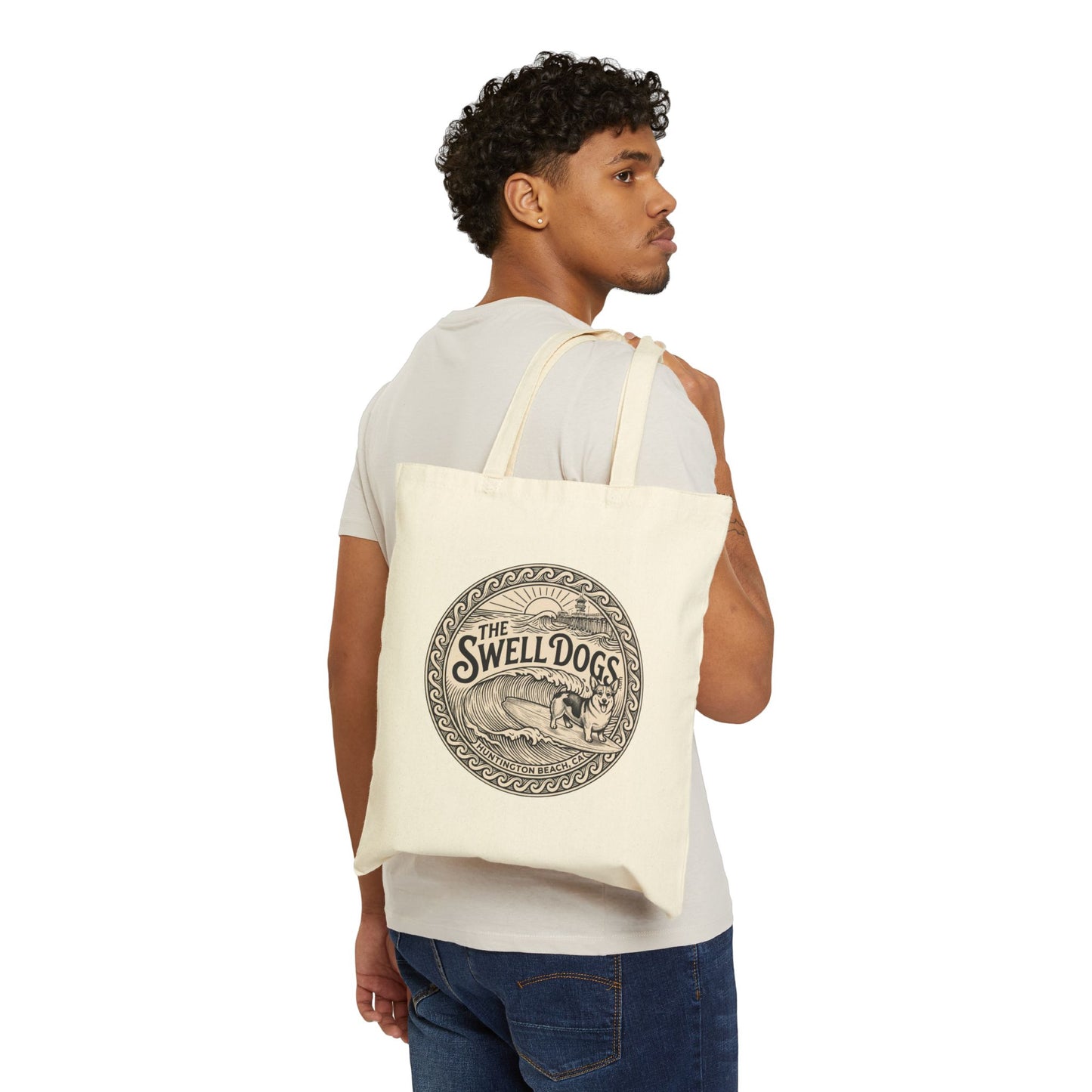 Corgi Swell Dogs Beach Tote