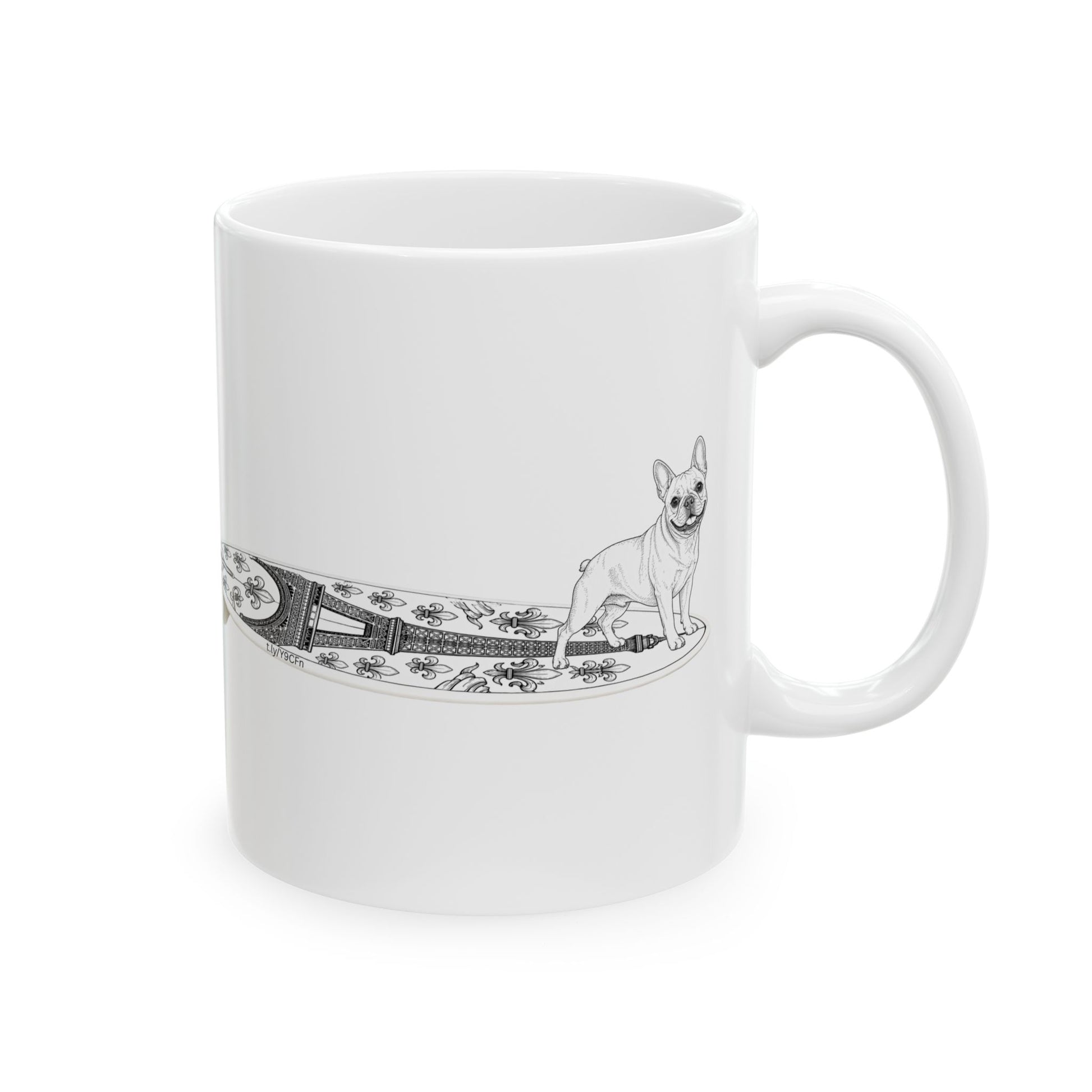 French Bulldog coffee mug — surf dog gift for Frenchie owners — The Swell Dogs HB.