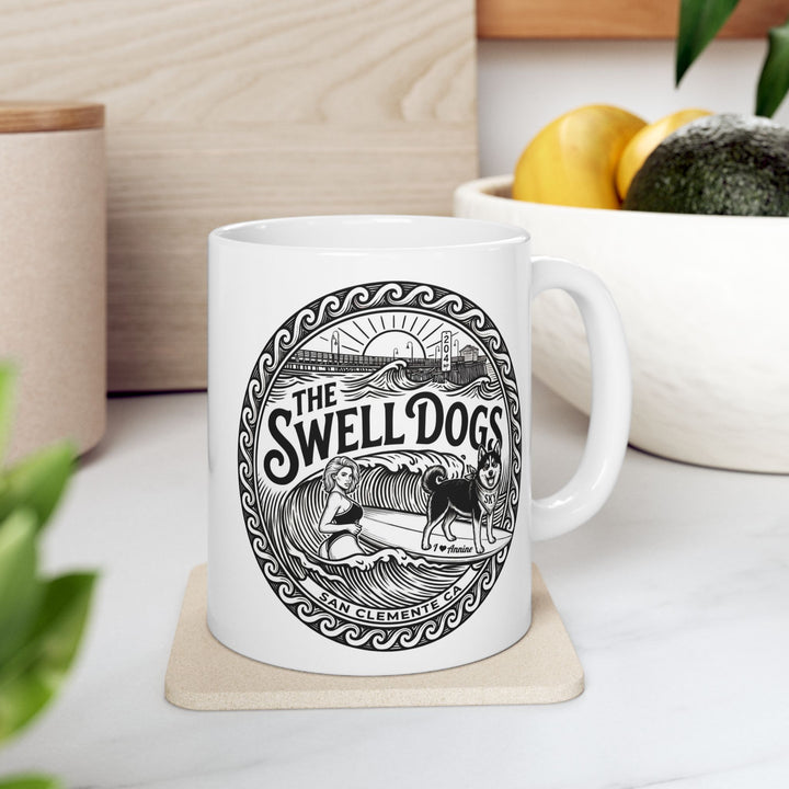 Annine and Sky Swell Dogs 11 oz Coffee Mug