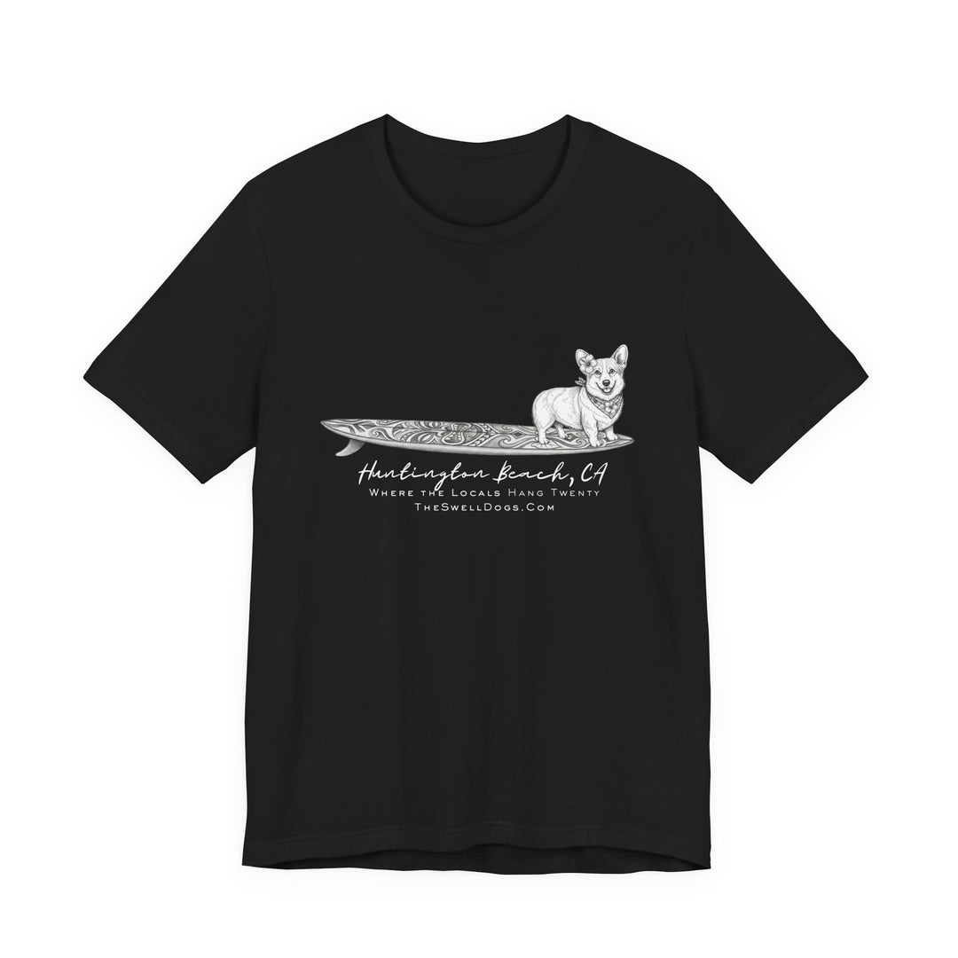 Corgi Tiki Surfboard HB Edition T-shirt