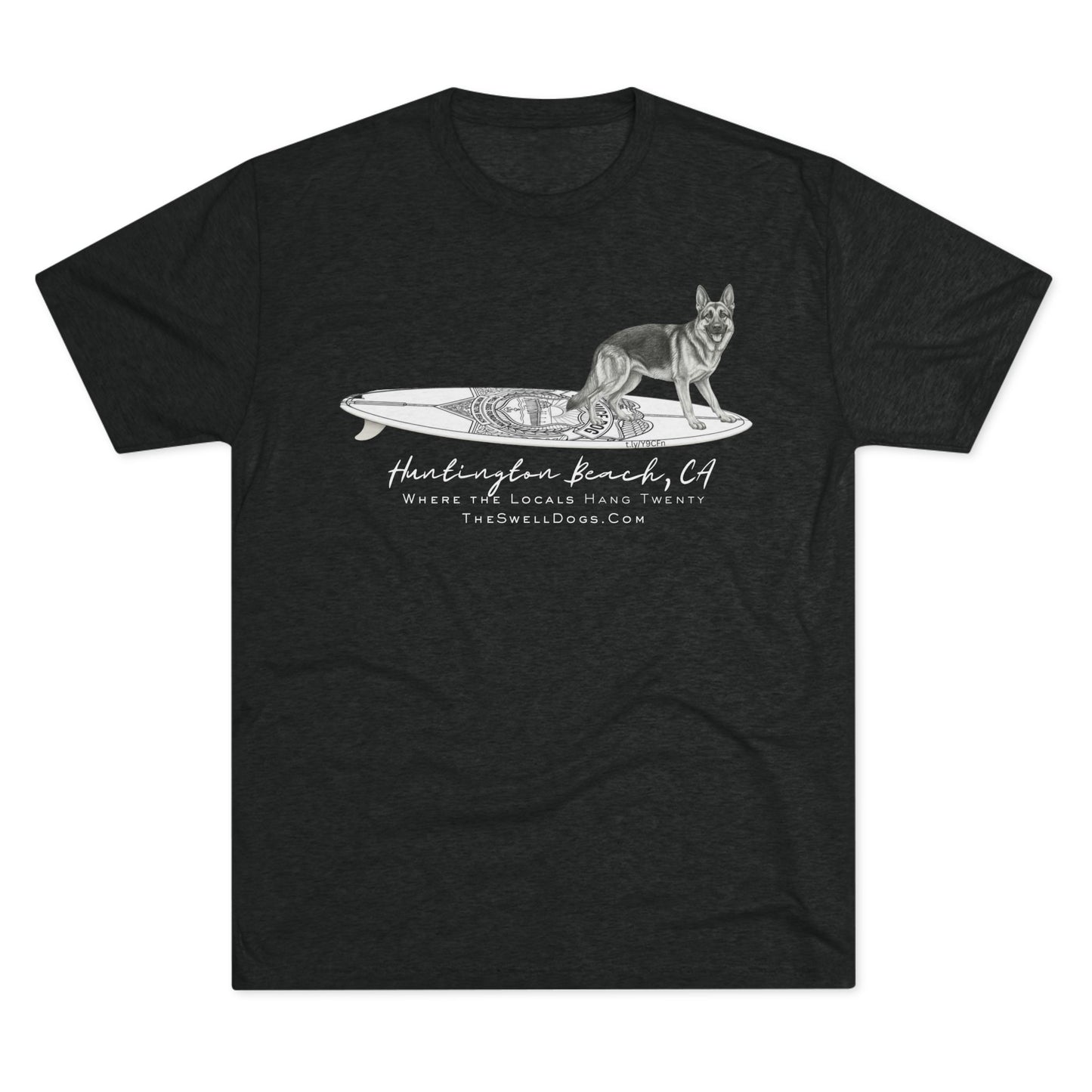 German Shepherd Service Dog Surfboard HB Edition T-Shirt
