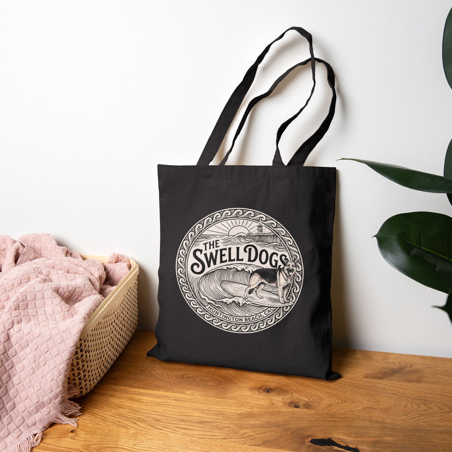 German Shepherd Swell Dogs Beach Tote