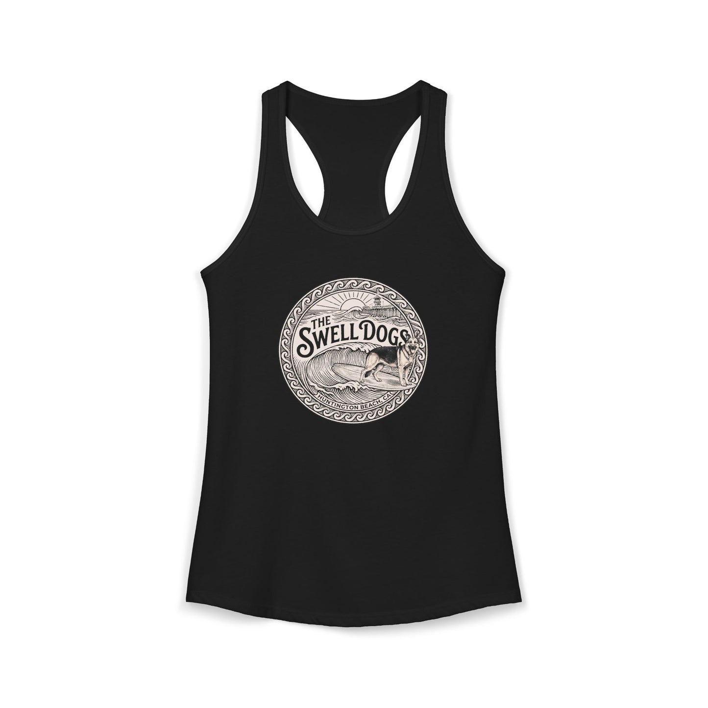 German Shepherd Swell Dogs Racerback Tank