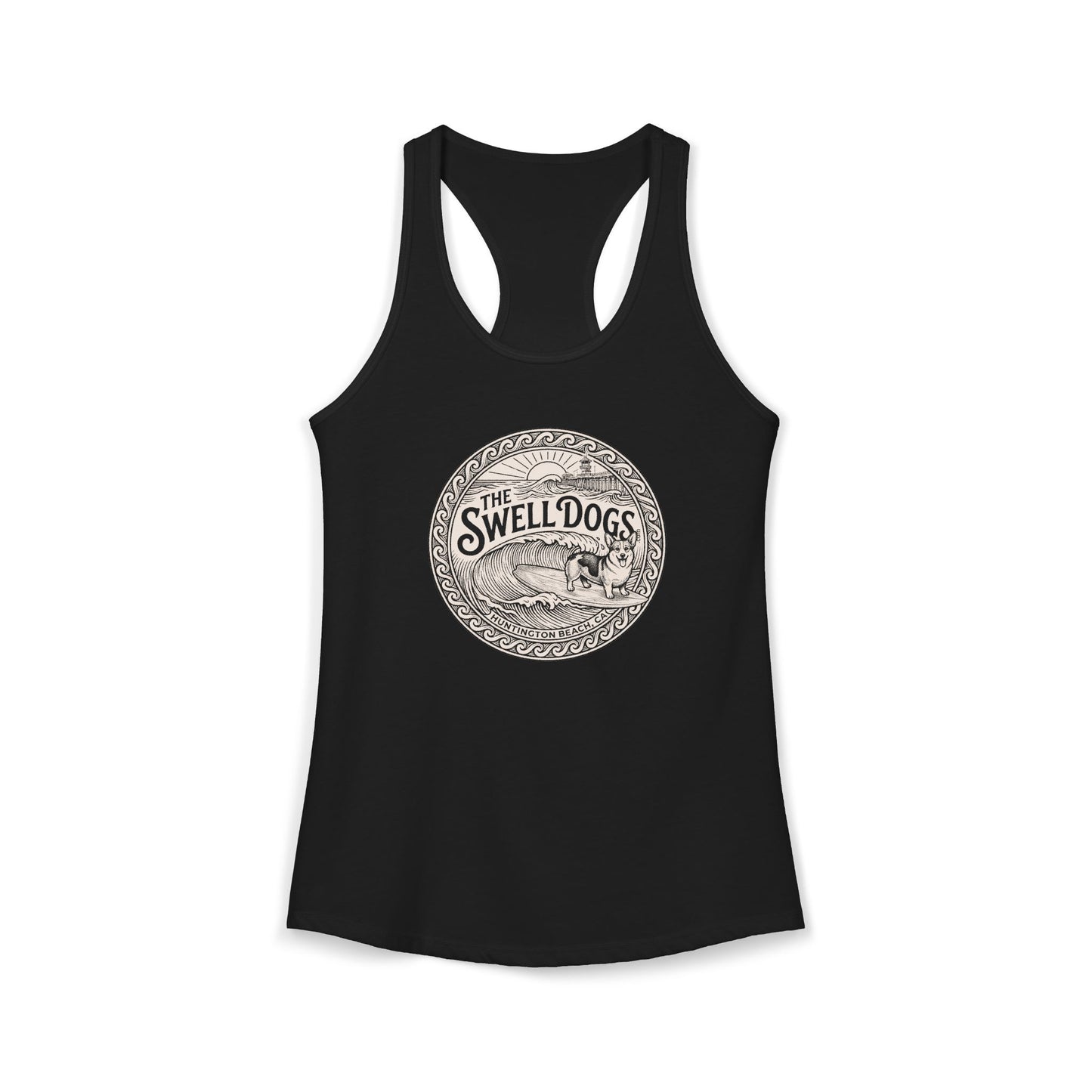 Corgi Swell Dogs Racerback Tank