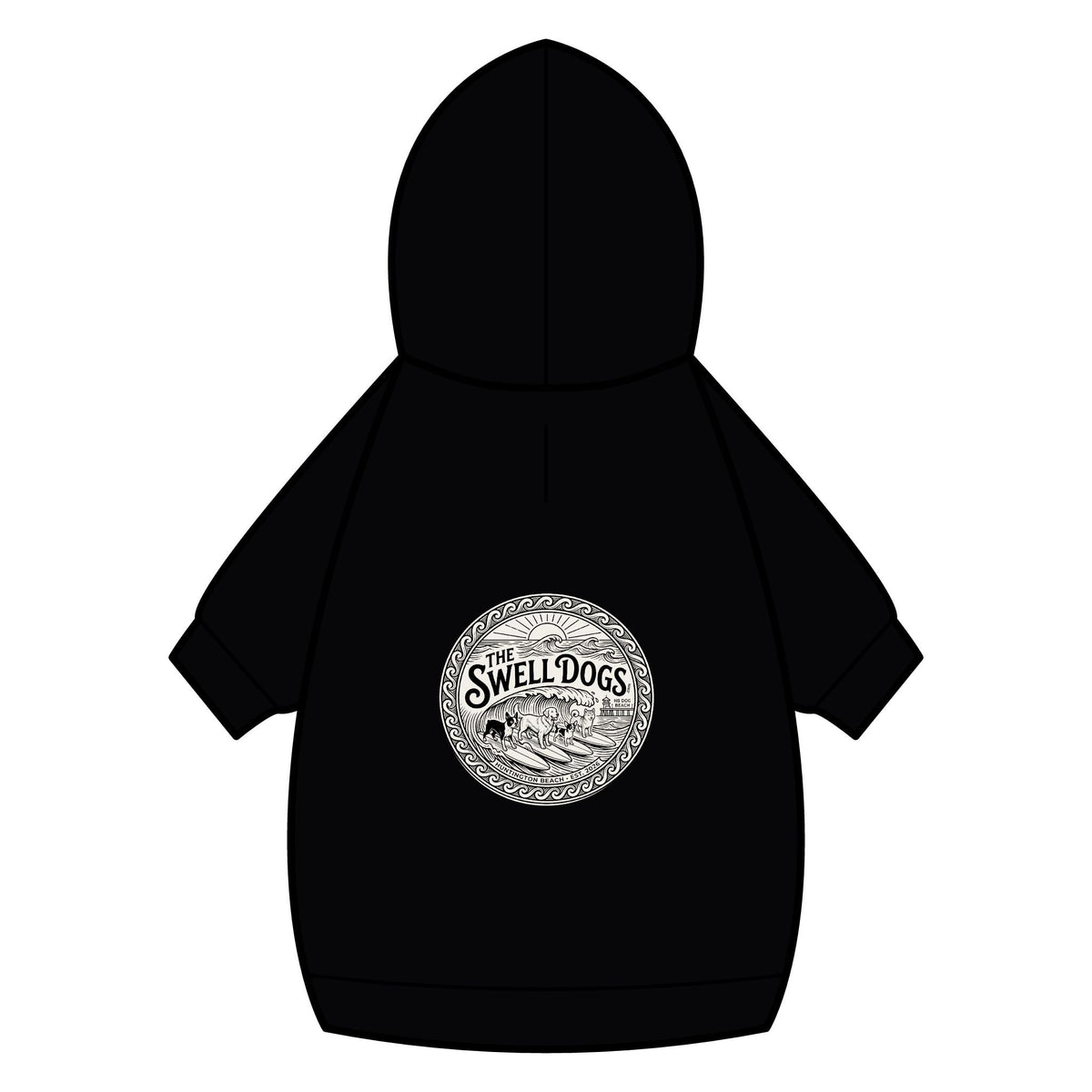 The Swell Dogs Pet Hoodie — Cotton Fleece Dog Sweatshirt with Collar Hole