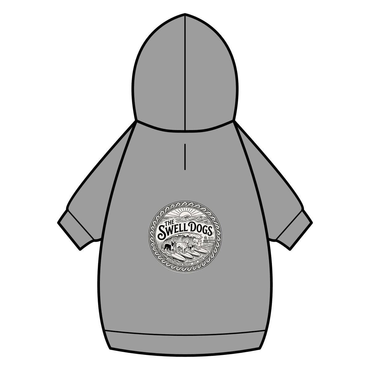 The Swell Dogs Pet Hoodie — Cotton Fleece Dog Sweatshirt with Collar Hole