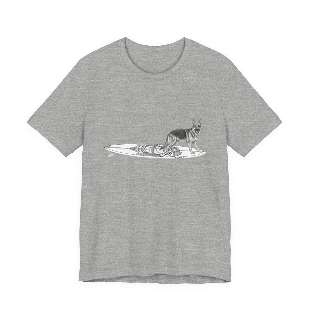 German Shepherd Service Dog Surfboard T-Shirt