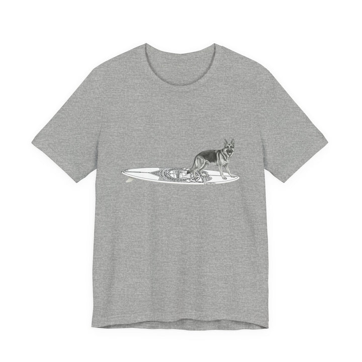 German Shepherd Service Dog Surfboard T-Shirt