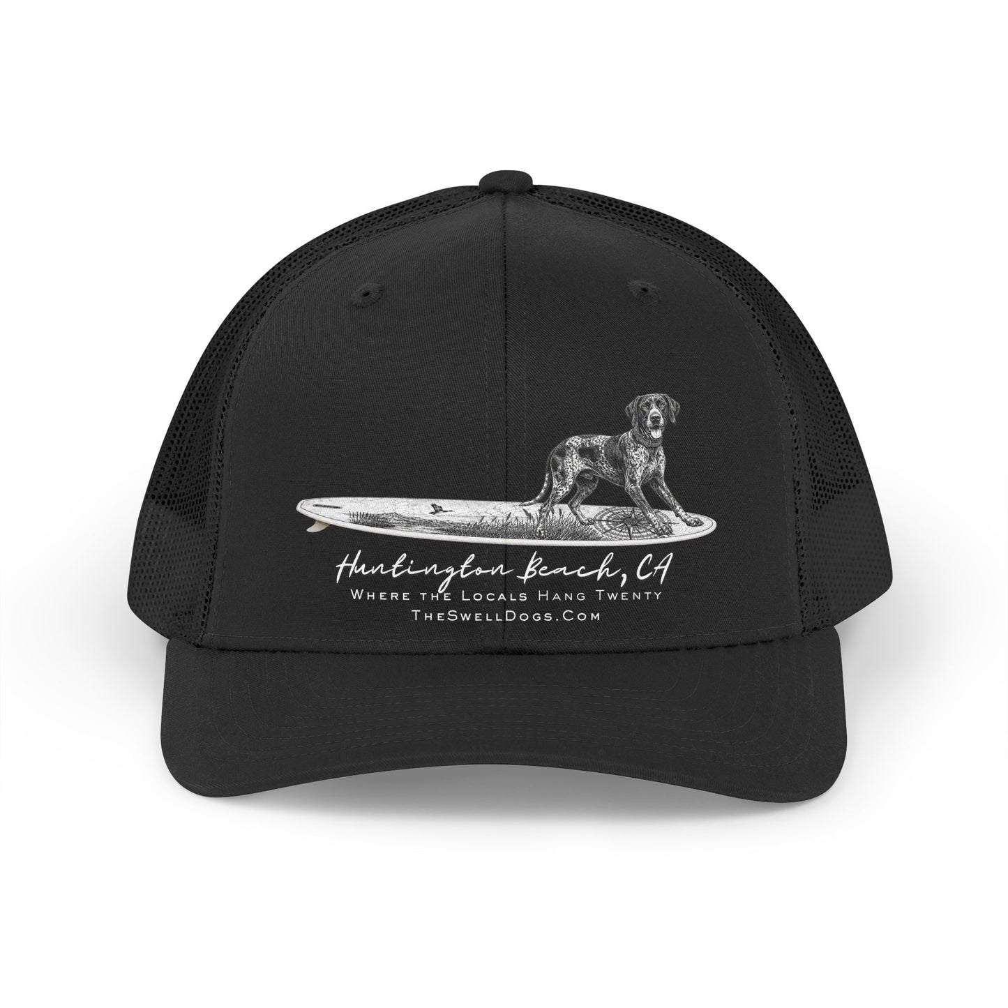 German Shorthaired Pointer Point Break Surfboard HB Edition Trucker Hat