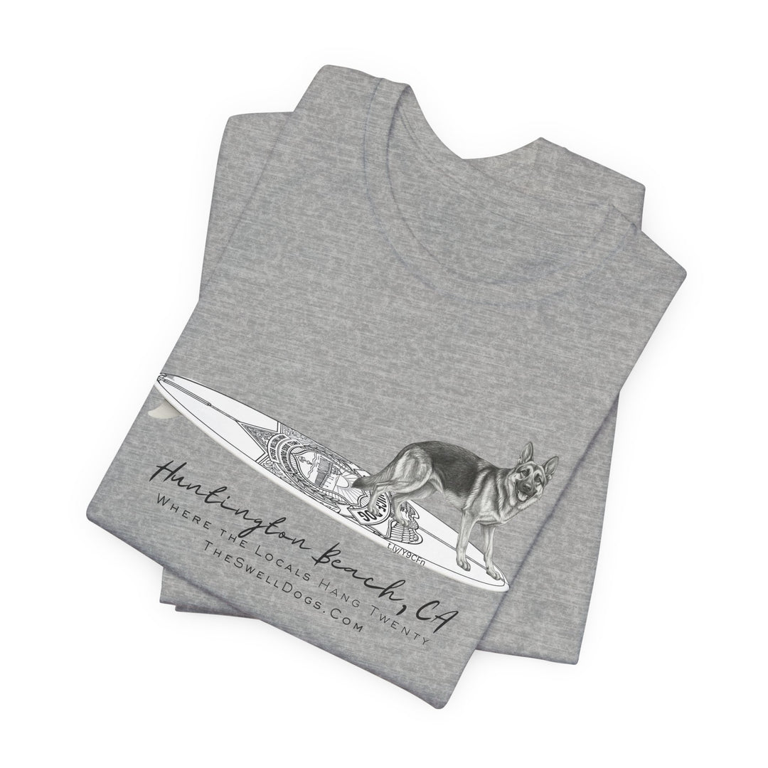 German Shepherd Service Dog Surfboard HB Edition T-Shirt