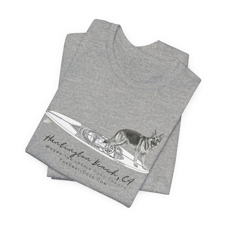 German Shepherd Service Dog Surfboard HB Edition T-Shirt