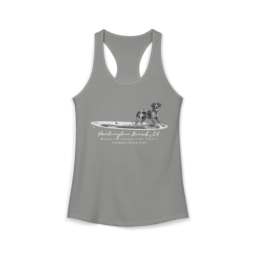 German Shorthaired Pointer Point Break Surfboard HB Edition Racerback Tank