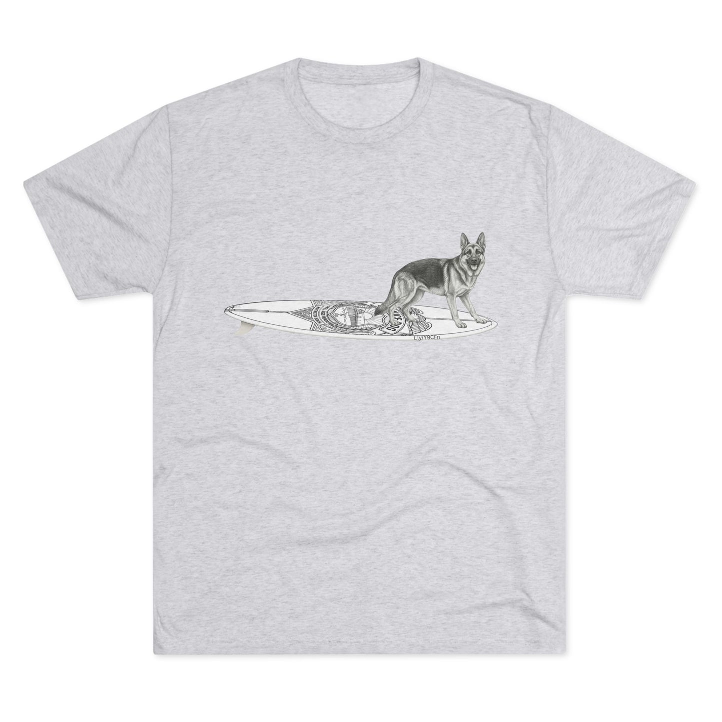German Shepherd Service Dog Surfboard T-Shirt