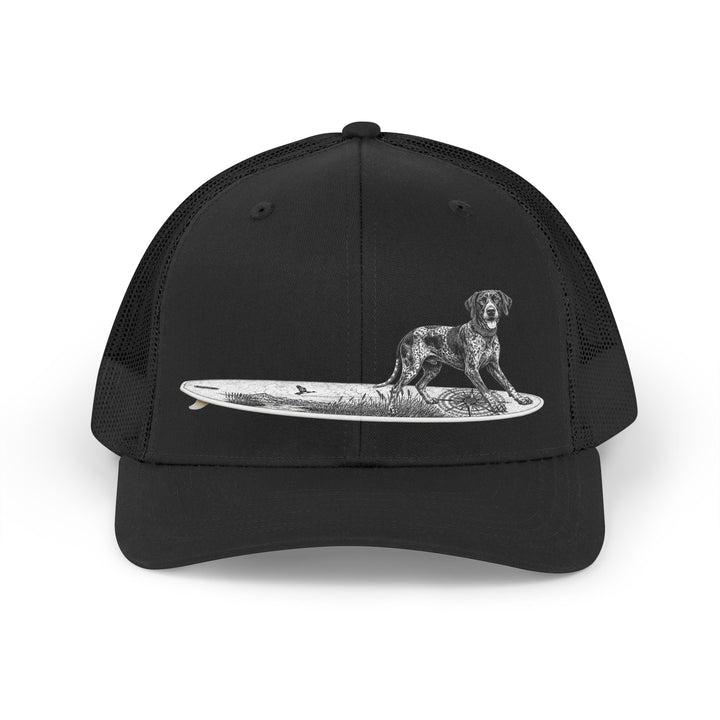 German Shorthaired Pointer Point Break Surfboard Trucker Hat