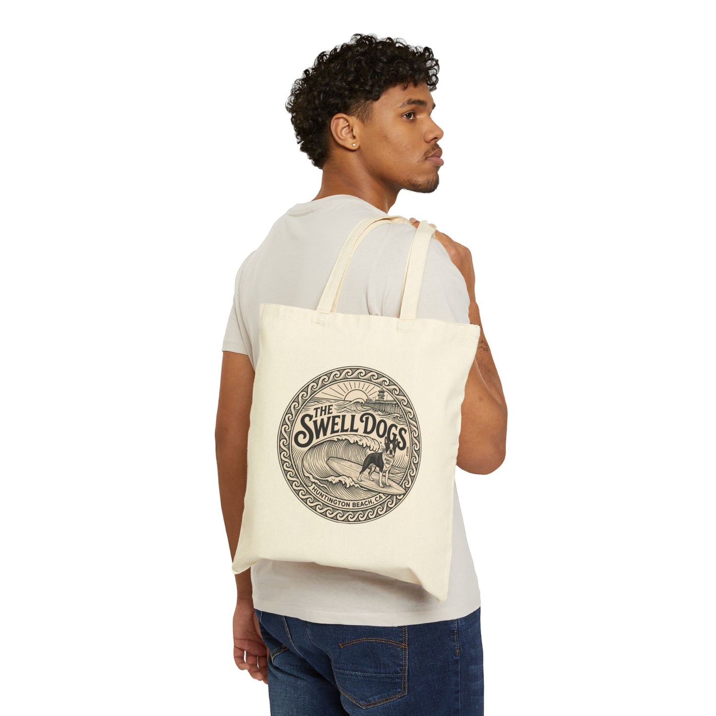 Boston Terrier  Swell Dogs Beach Tote