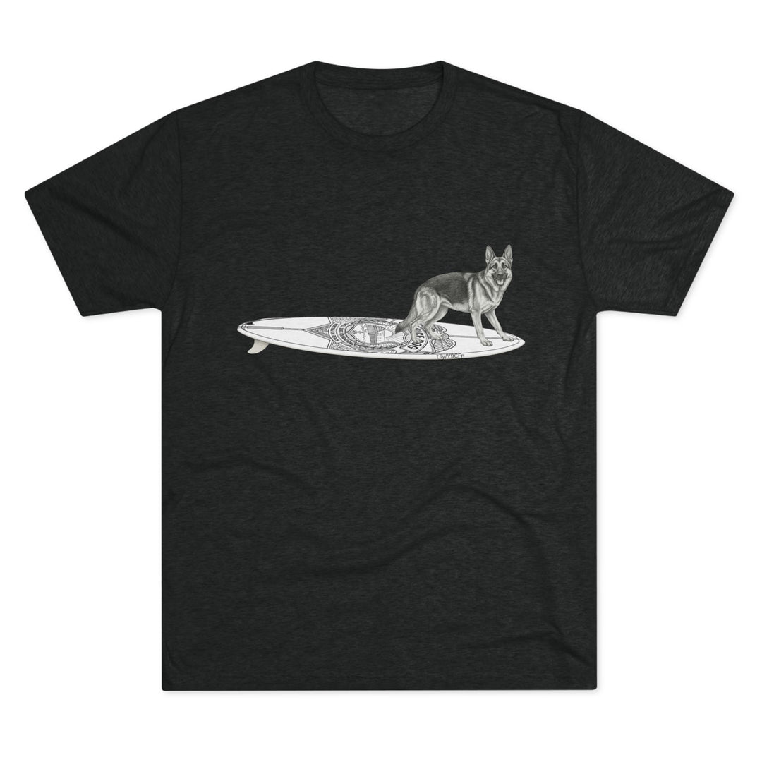 German Shepherd Service Dog Surfboard T-Shirt