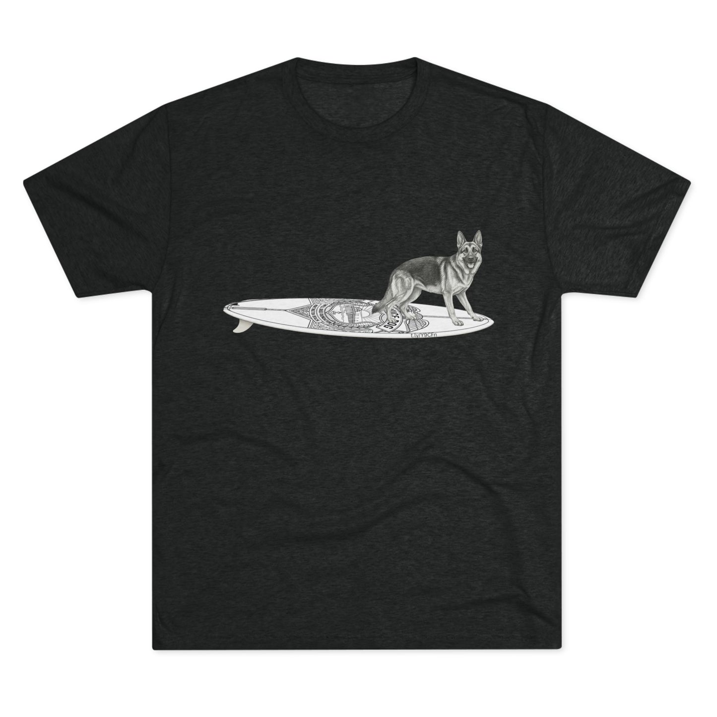 German Shepherd Service Dog Surfboard T-Shirt