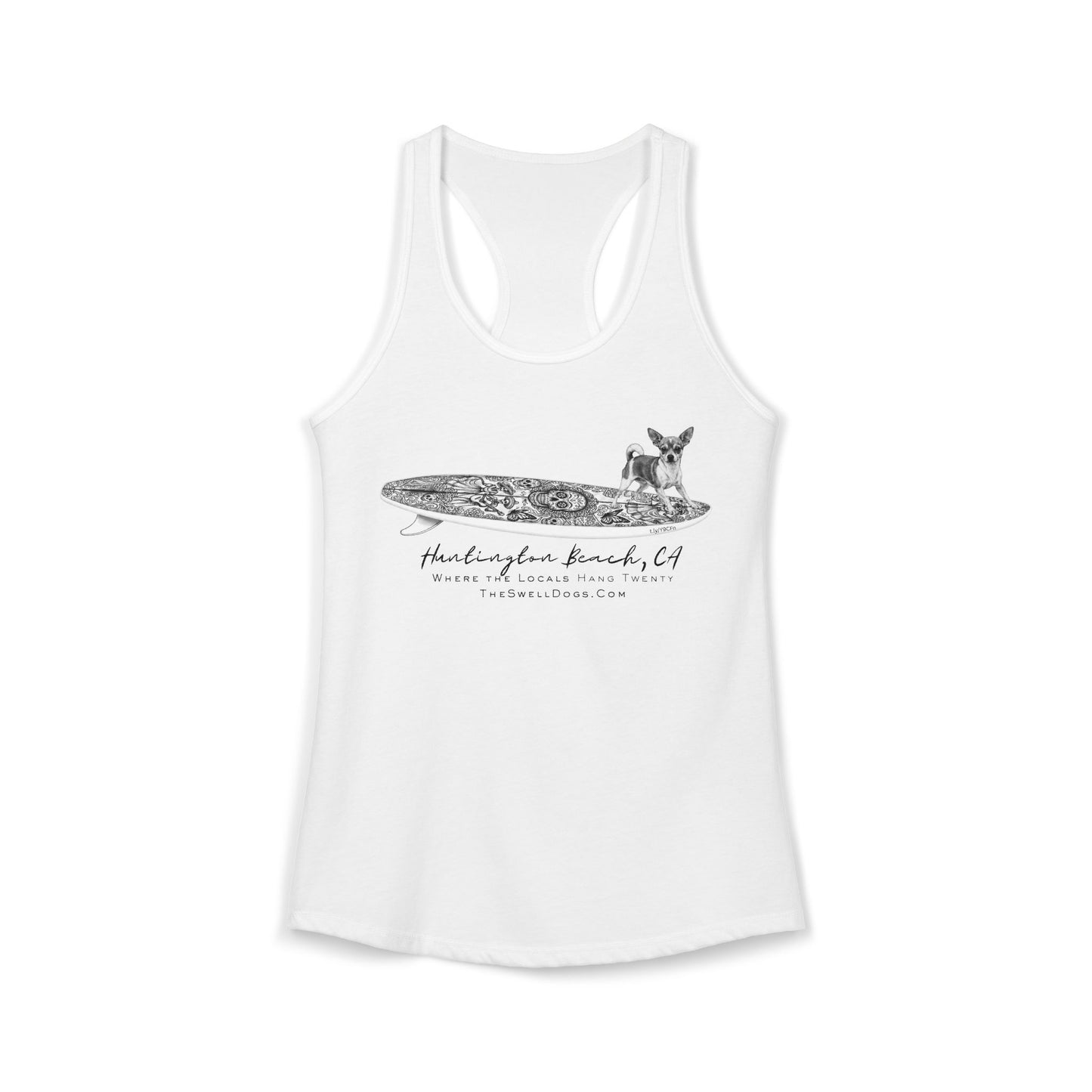 Chihuahua Dia de los Muertos HB Edition Racerback Tank
