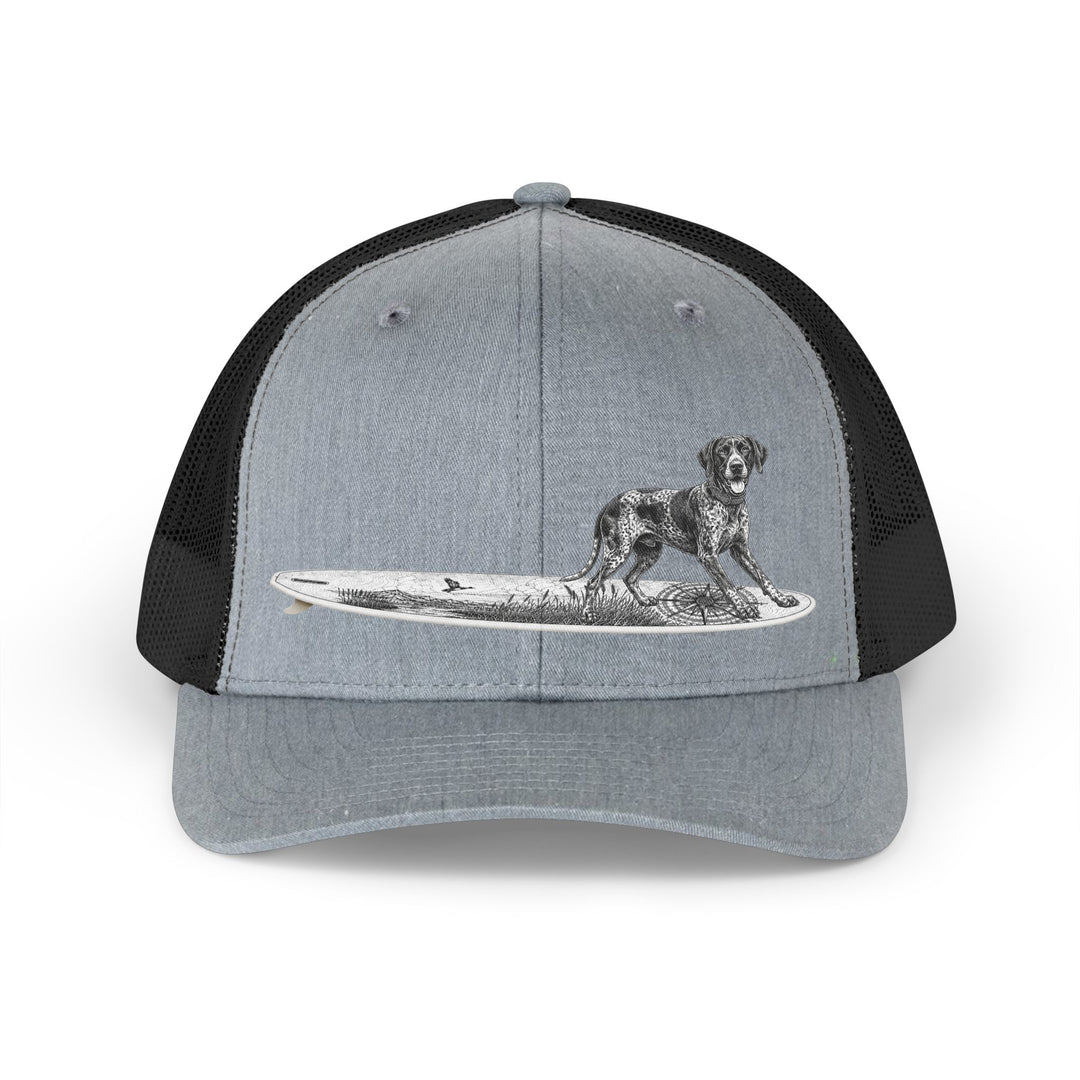 German Shorthaired Pointer Point Break Surfboard Trucker Hat