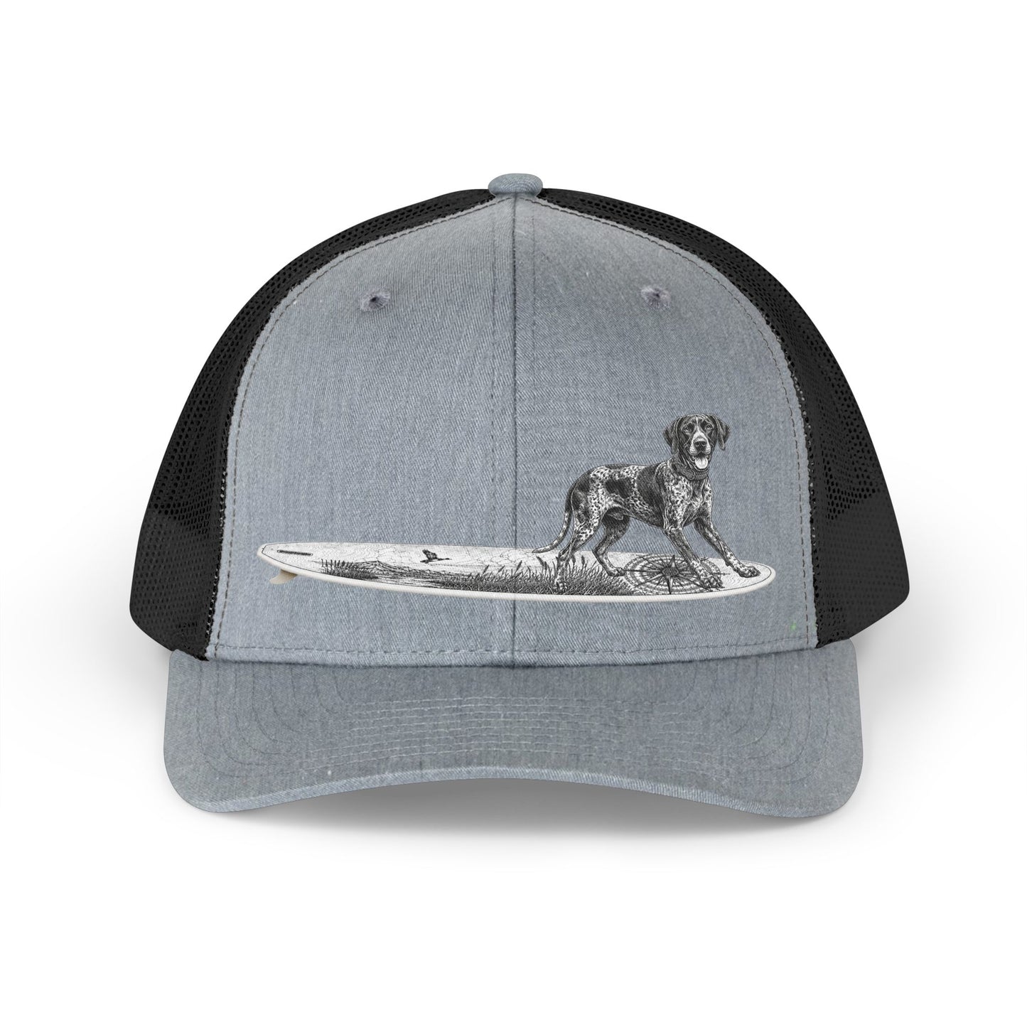 German Shorthaired Pointer Point Break Surfboard Trucker Hat