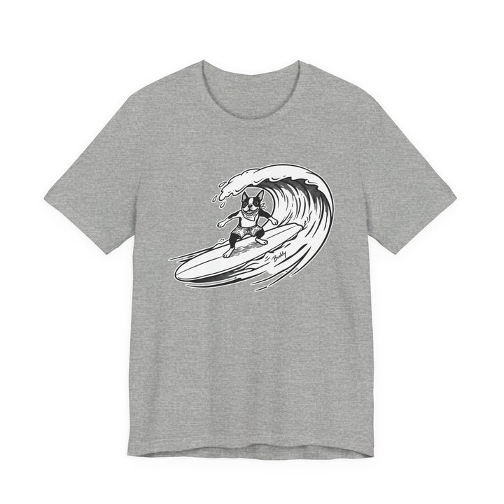 Boston Terrier Barrel Surf T-Shirt