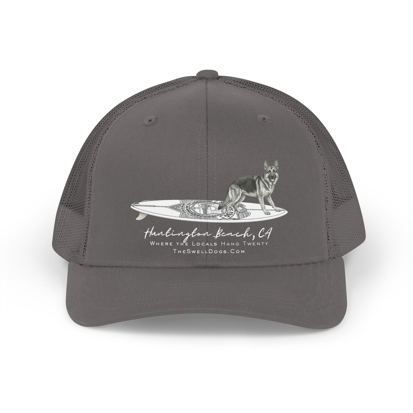German Shepherd Service Dog Surfboard HB Edition Trucker Hat