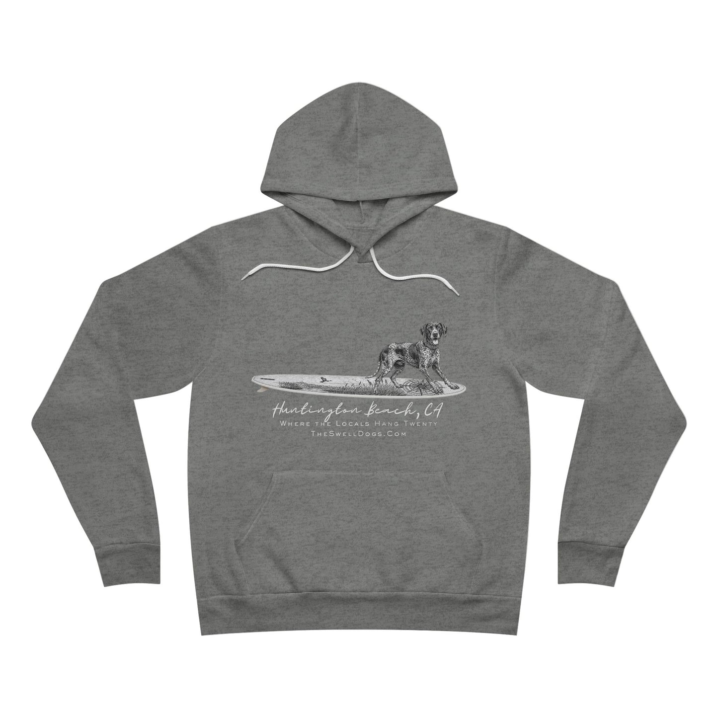 German Shorthaired Pointer Point Break Surfboard HB Edition Pullover Hoodie